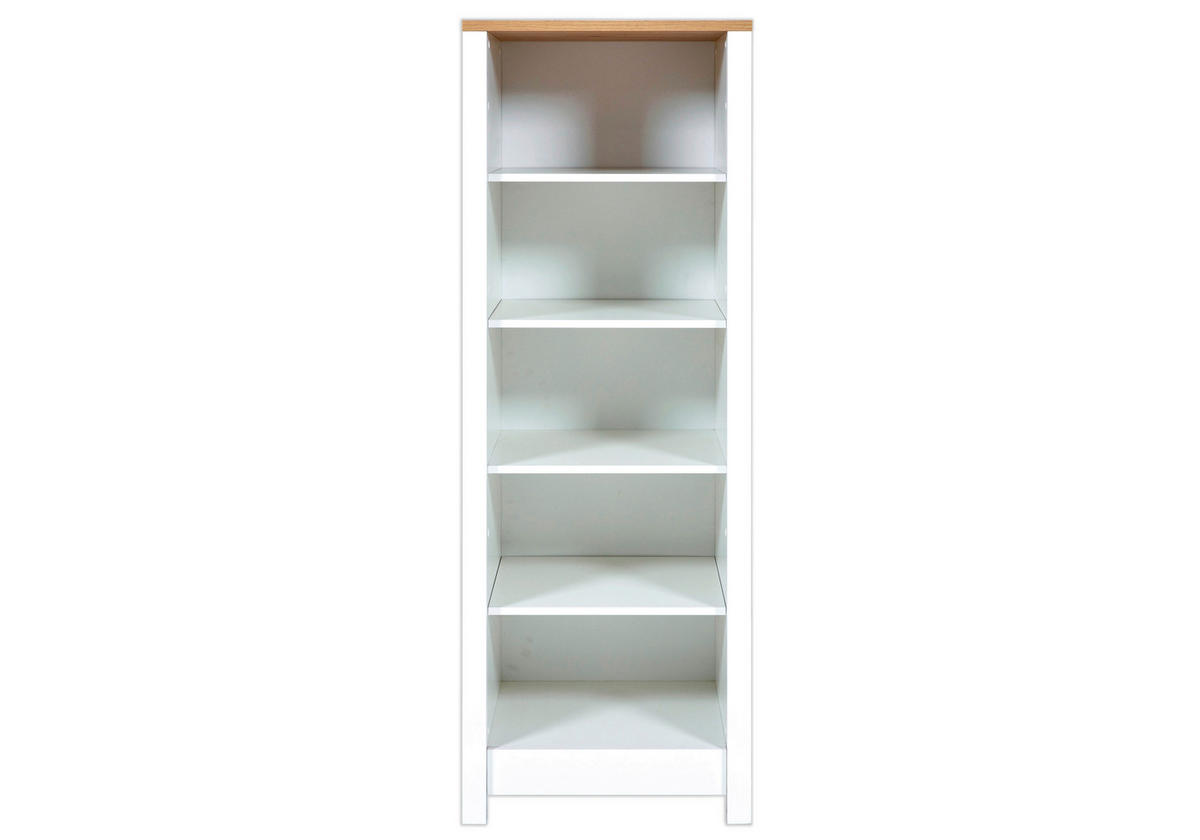 KÜCHENLEERBLOCK   in Weiß, Eiche Artisan  - Silberfarben/Weiß, MODERN, Glas/Holzwerkstoff (430/167/60cm) - home24
