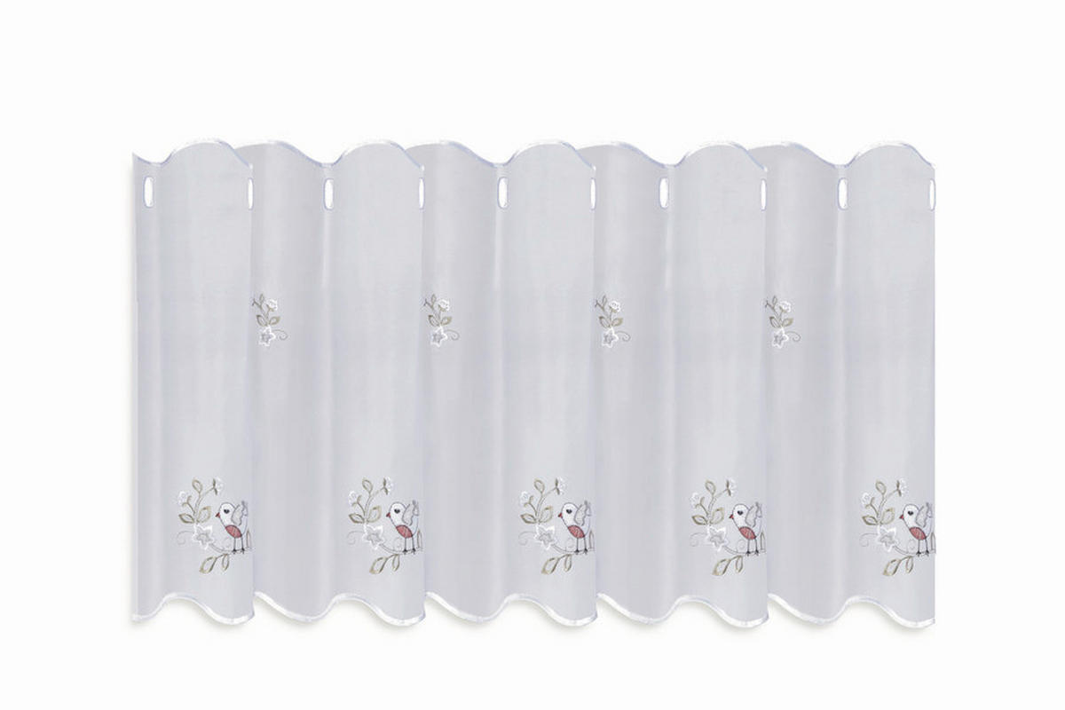 KURZGARDINE  145/50 cm  - Weiß, Natur, Textil (145/50cm)