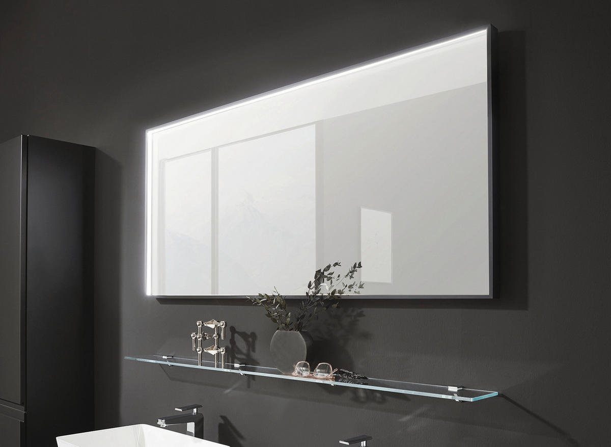 BADEZIMMERSPIEGEL 140/64/4 cm  - KONVENTIONELL, Glas (140/64/4cm) - b-collection