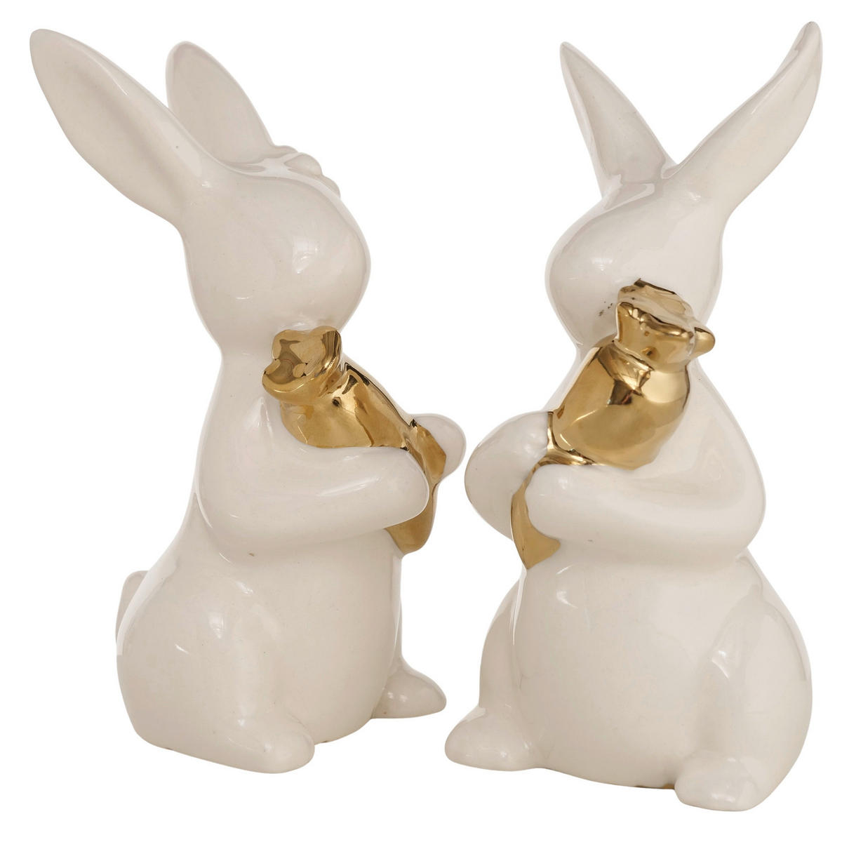 VELIKONOČNÍ ZAJÍČEK - bílá, Basics, keramika (6/6/12cm)