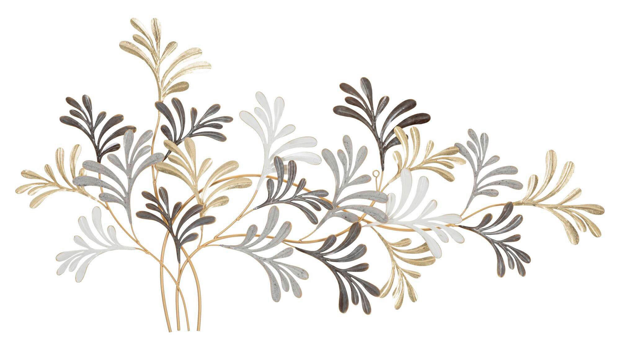 Mauro Ferretti Wanddeko Schwarz, Weiß, Gold 130.8x70.5x7.6 cm