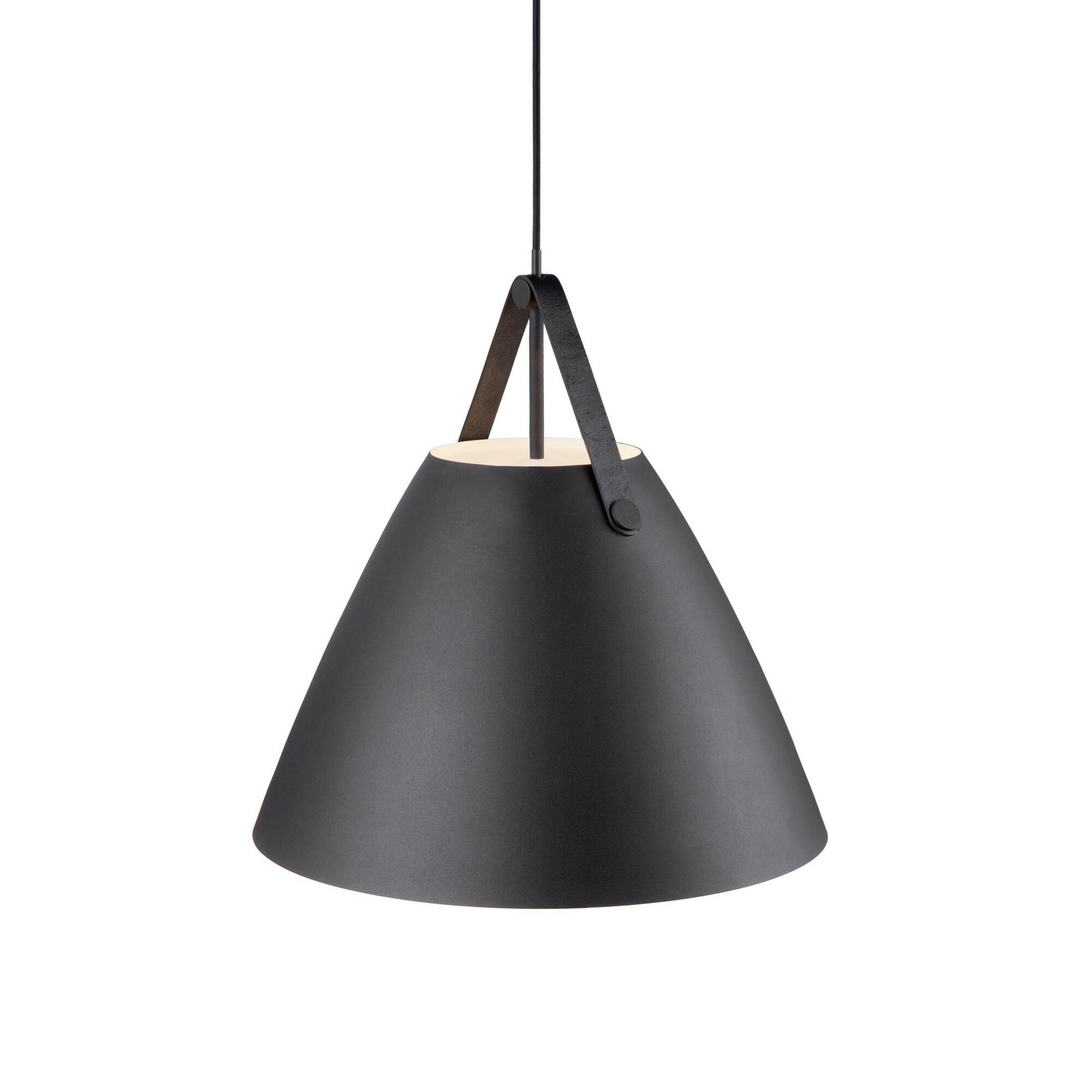 PENDELLEUCHTE Strap 48/48 cm  - Schwarz, Design, Metall (48/48cm) - Nordlux