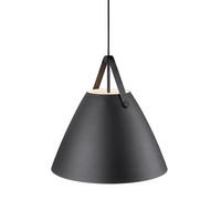 PENDELLEUCHTE Strap 48/48 cm  - Schwarz, Design, Metall (48/48cm) - Nordlux