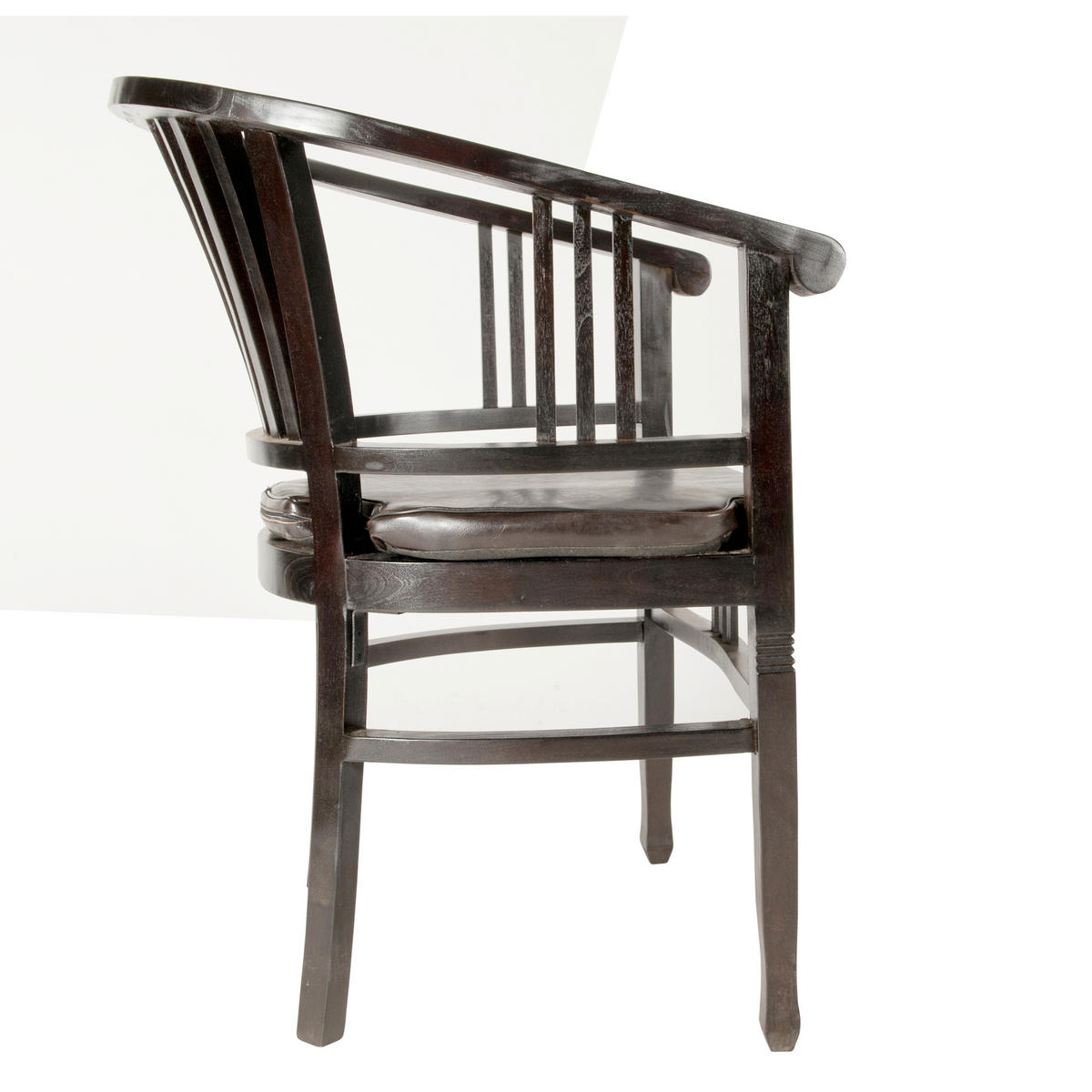 ARMLEHNSTUHL in Holz Dunkelbraun  - Dunkelbraun/Naturfarben, MODERN, Holz (60/87/61cm) - MID.YOU