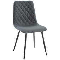 STOL, kovina, tekstil temno siva  - temno siva/črna, Design, kovina/tekstil (45/87/55,5cm) - Stylife