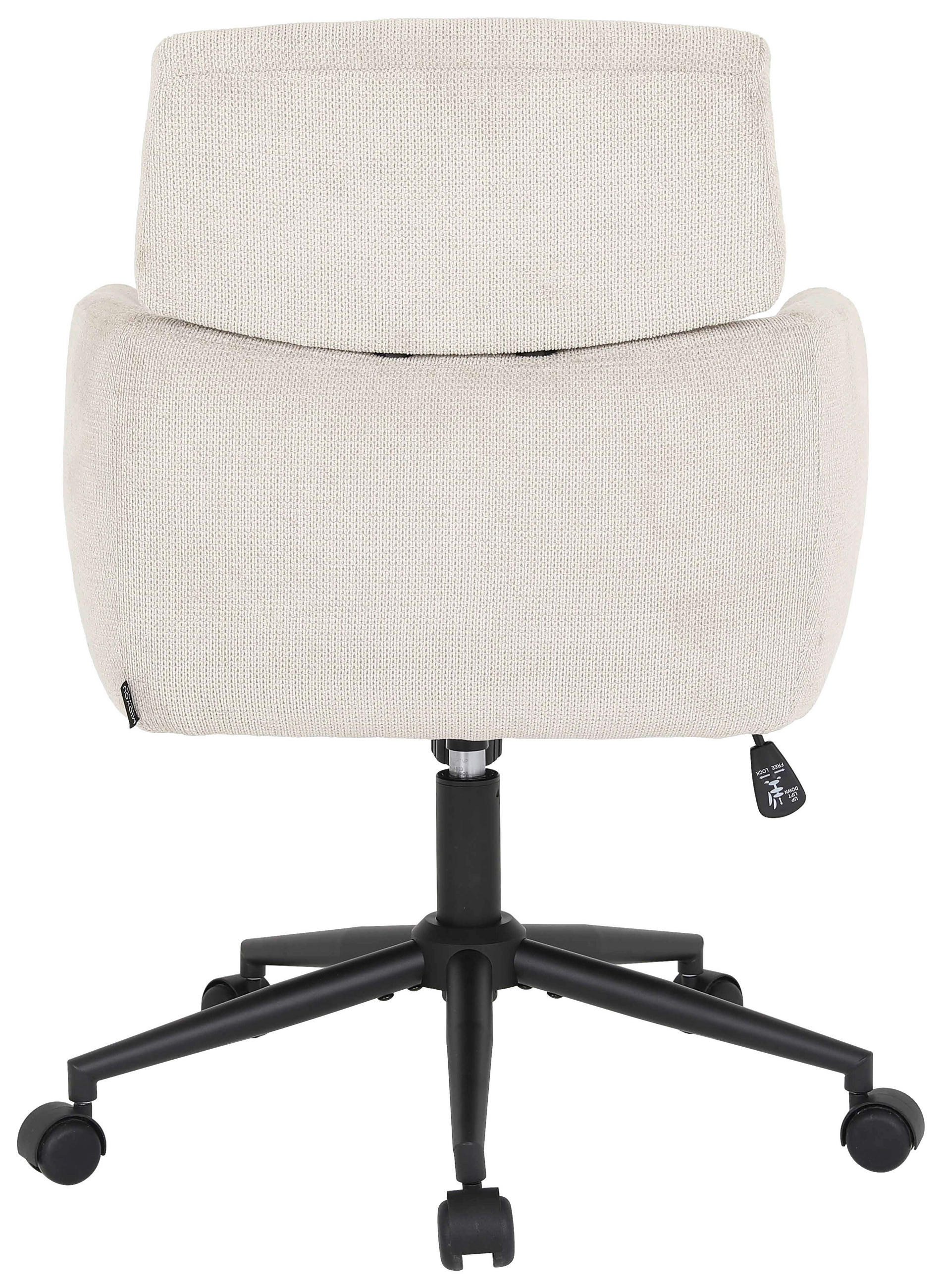 DREHSTUHL Mikrofaser  - Beige/Schwarz, MODERN, Holz/Kunststoff (62/92/100/63cm) - MID.YOU