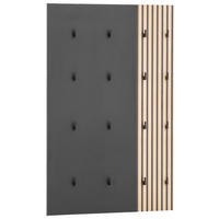 GARDEROBENPANEEL  in 73,5/109/2,6 cm  - Eichefarben/Schwarz, Design, Holzwerkstoff (73,5/109/2,6cm) - MID.YOU