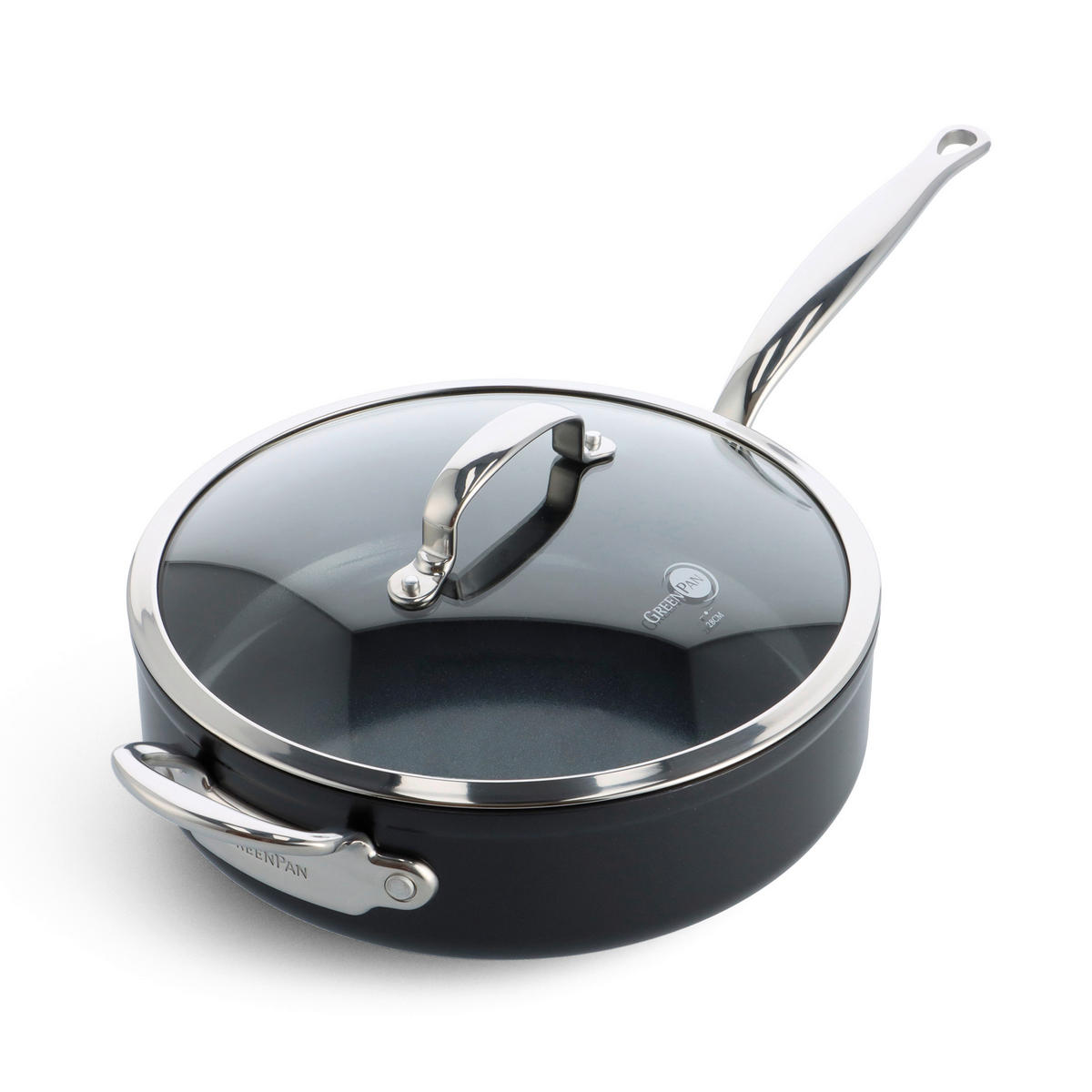 SCHMORPFANNE Barcelona Pro Keramikbeschichtung 28 cm  - Schwarz, Basics, Glas/Metall (28cm) - GreenPan