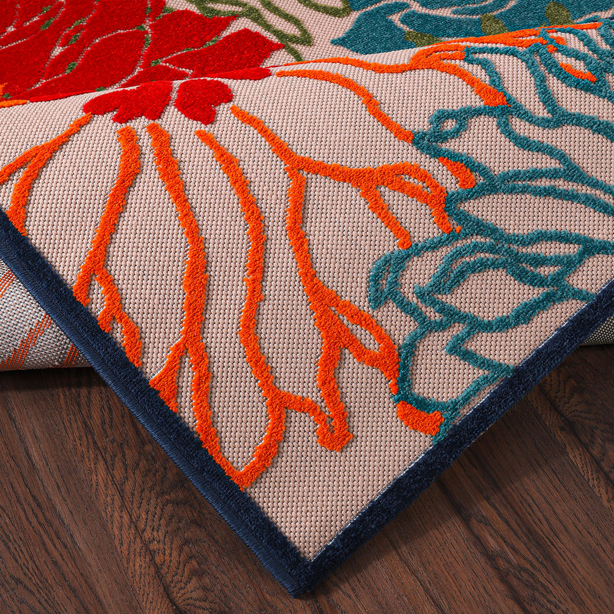 OUTDOORTEPPICH 200/290 cm Floral Rot  - Rot, LIFESTYLE, Kunststoff/Textil (200/290cm) - Novel
