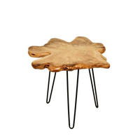 ODKLÁDACÍ STOLEK, cedr, přírodní barvy, světle hnědá - černá/přírodní barvy, Basics, kov/dřevo (50/60/52cm)