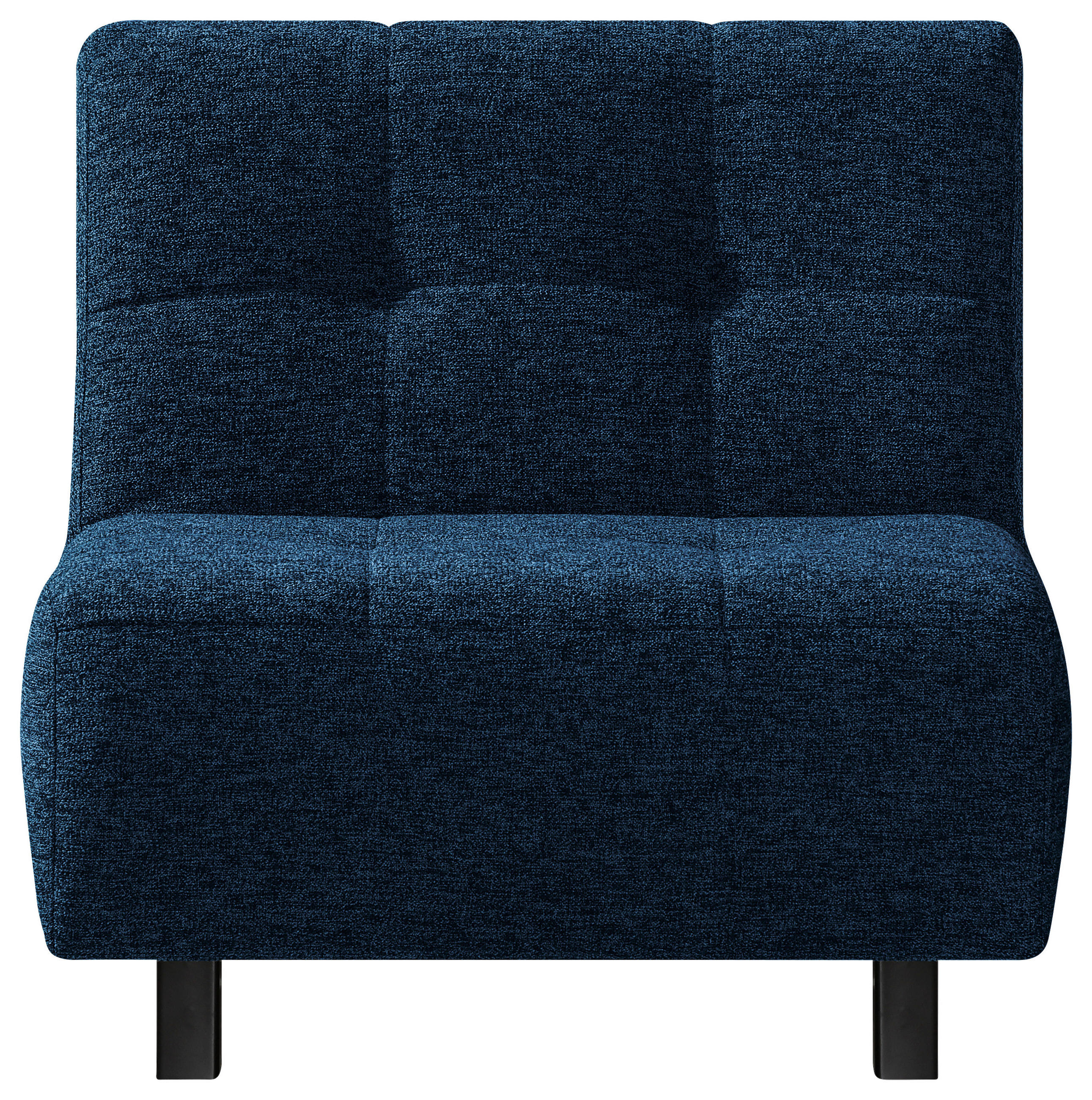 SCHLAFSESSEL Juice Flachgewebe Dunkelblau    - Schwarz/Dunkelblau, Design, Textil/Metall (85/92/102cm) - Novel