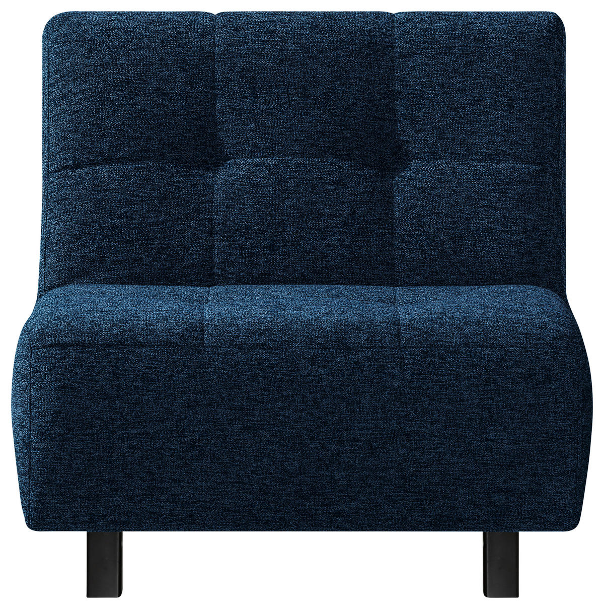 SCHLAFSESSEL Flachgewebe Dunkelblau  - Schwarz/Dunkelblau, Design, Textil/Metall (85/92/102cm) - Novel