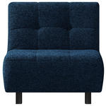 SCHLAFSESSEL Juice in Flachgewebe Dunkelblau  - Schwarz/Dunkelblau, Design, Textil/Metall (85/92/102cm) - Novel