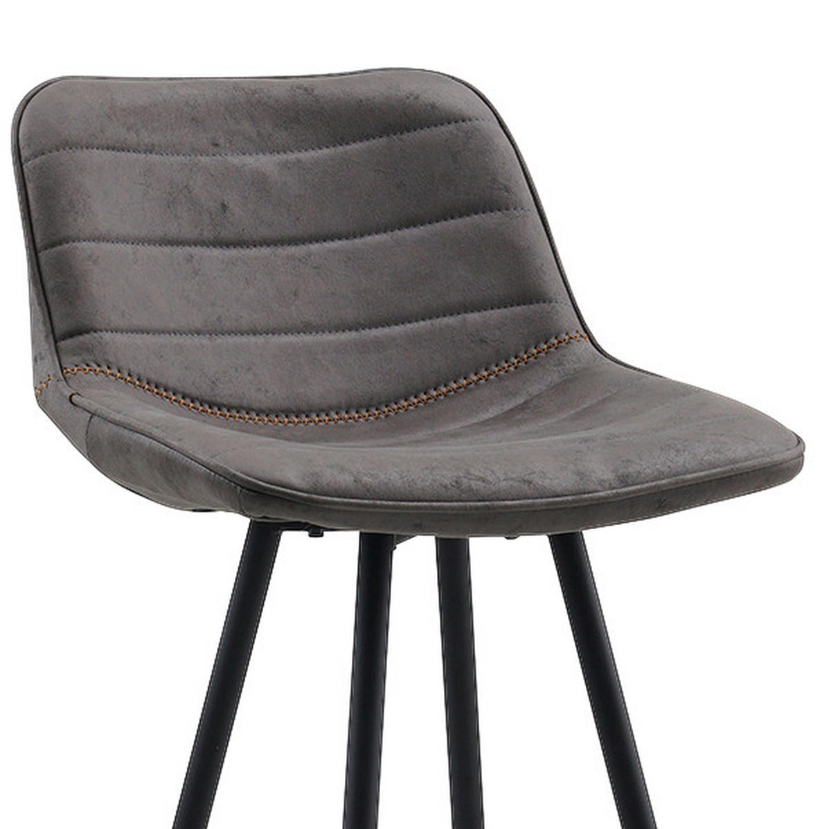 SADA BAROVÝCH ŽIDLÍ 2 kusy - černá/antracitová, Lifestyle, kov/textil (49/101/43cm) - MID.YOU