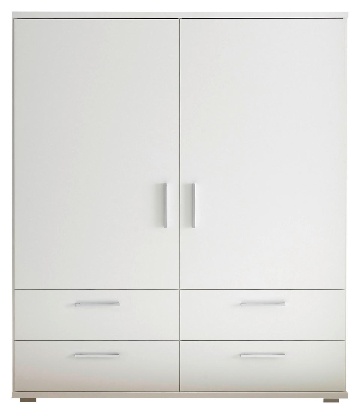 HIGHBOARD , 120/140/38 cm, 4 Schublade(n)  - Alufarben/Weiß, KONVENTIONELL, Holzwerkstoff/Kunststoff (120/140/38cm) - Carryhome