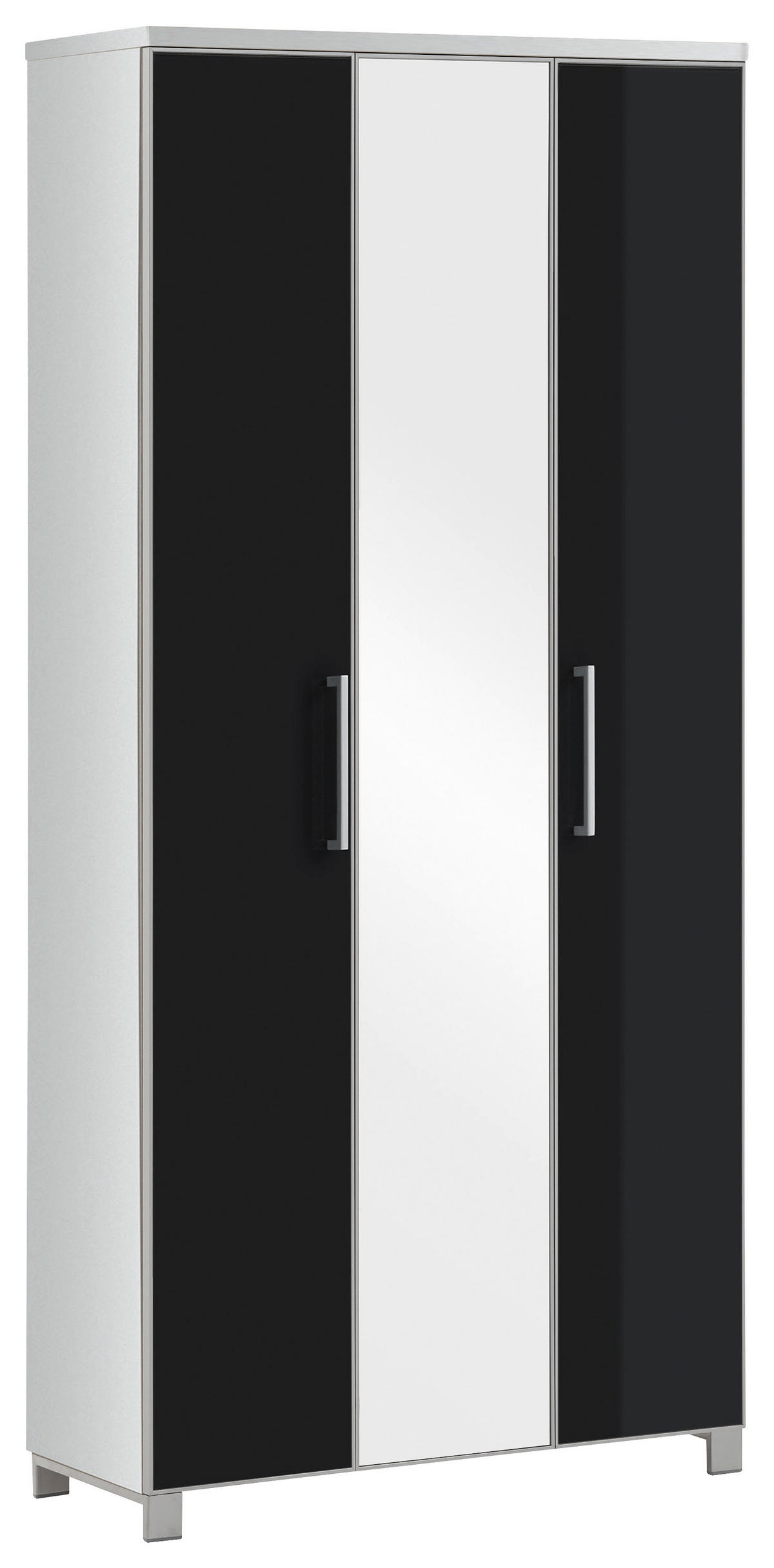 GARDEROBE 6-teilig  in 265/195/40 cm  - Hellbraun/Weiss, Design, Glas/Holzwerkstoff (265/195/40cm)