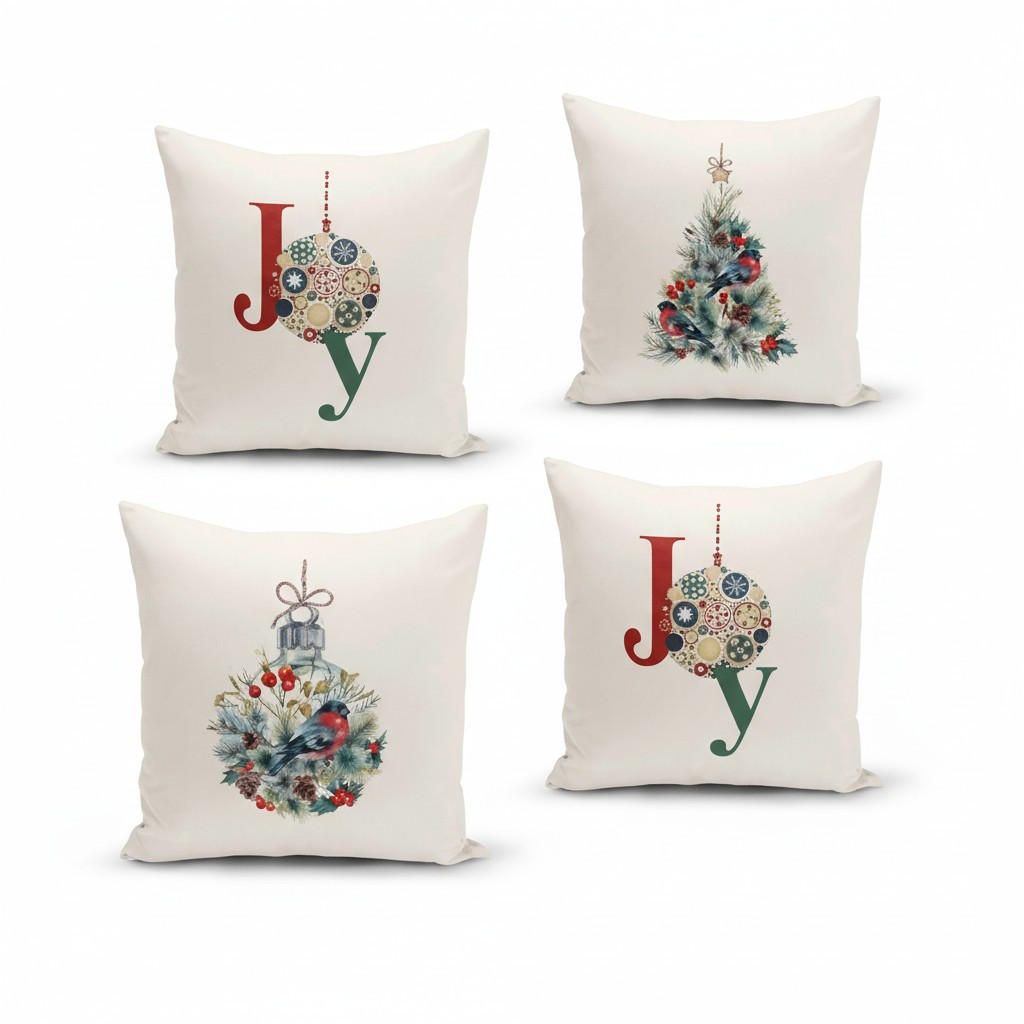 X-Mas Kissenbezug-Set Artfchrst4-53 Mehrfarbig 43x43 cm