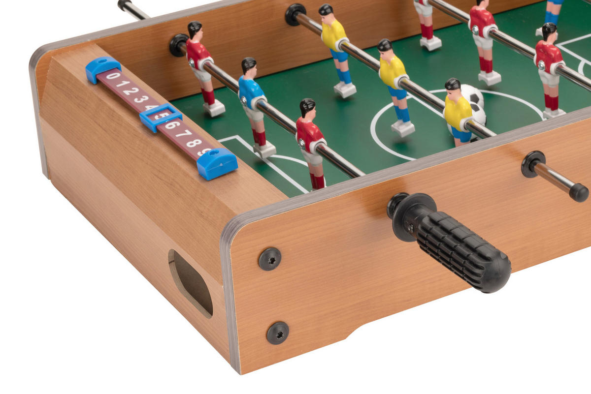 STOLNI NOGOMET   - bijela/prirodne boje, Trend, drvo/metal (51/31/9,6cm) - Ambia Home