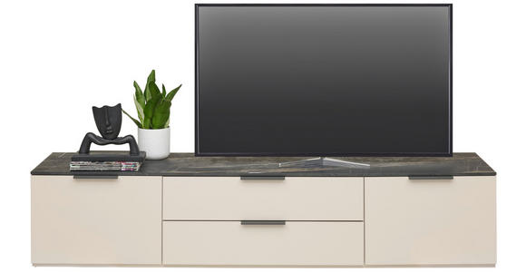 LOWBOARD  in 200/42,5/44,5 cm  - Kaschmir/Anthrazit, Design, Holzwerkstoff/Kunststoff (200/42,5/44,5cm) - Voleo