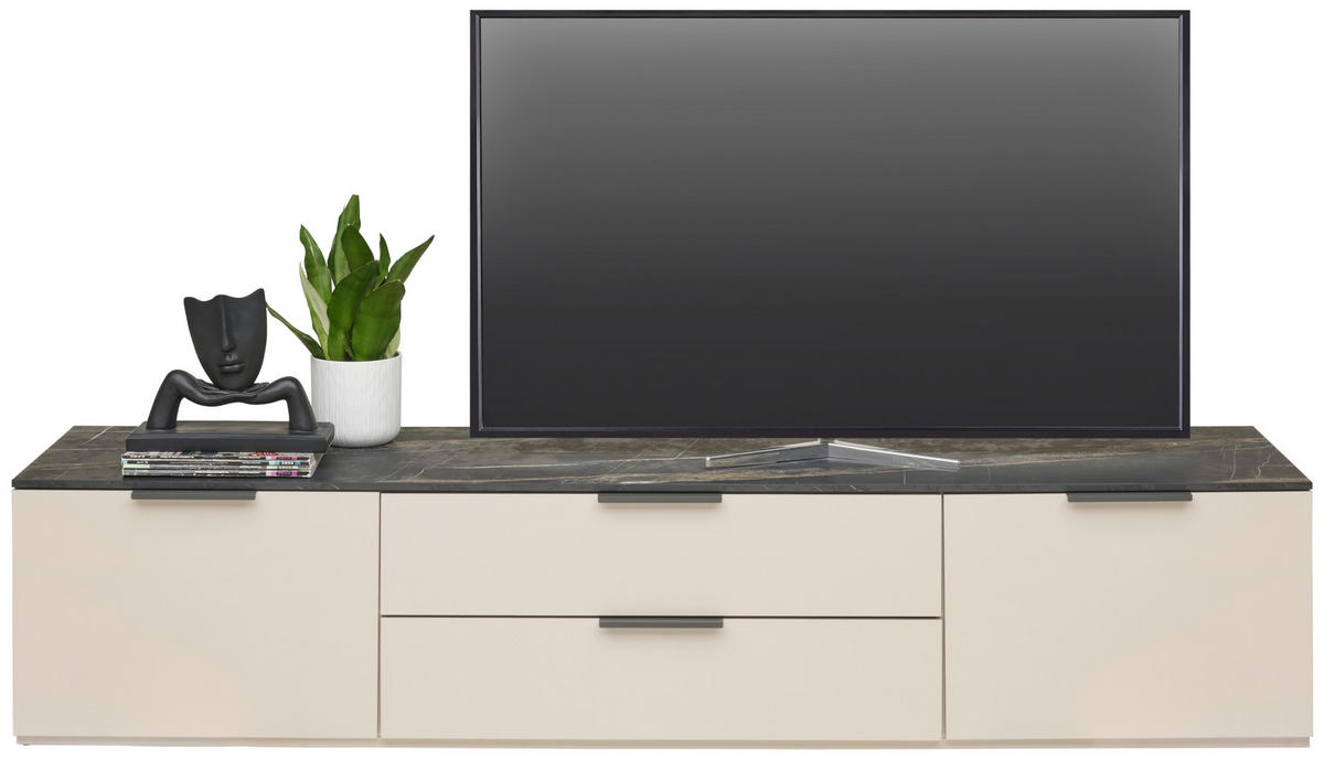 LOWBOARD  in 200/42,5/44,5 cm  - Kaschmir/Anthrazit, Design, Holzwerkstoff/Kunststoff (200/42,5/44,5cm) - Voleo