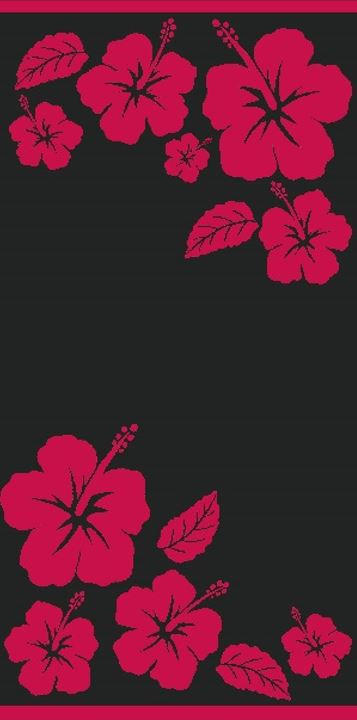 STRANDTUCH Schwarz, Pink 90/180 cm  - Pink/Schwarz, Trend, Textil (90/180cm) - Esposa