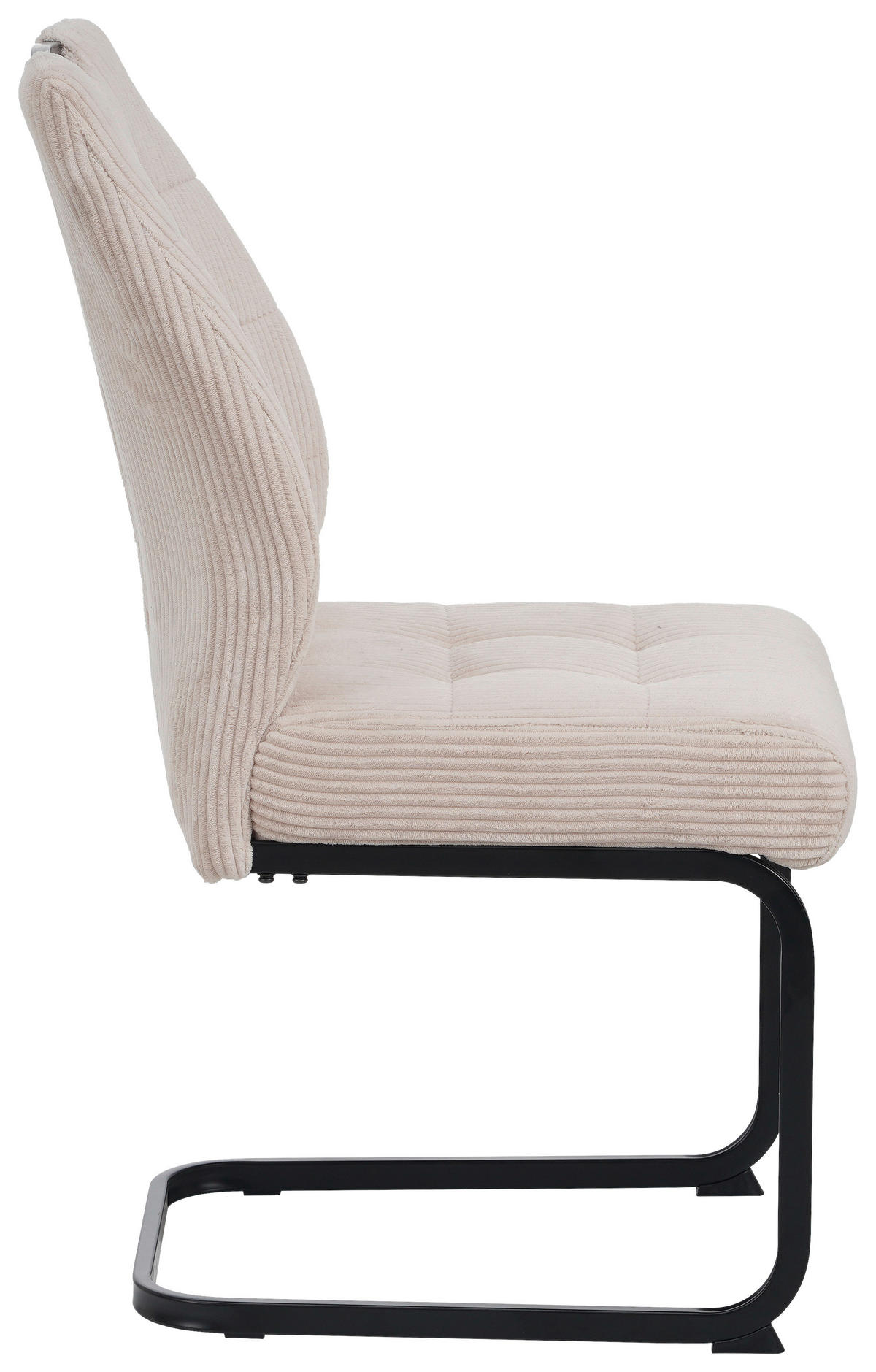 SCHWINGSTUHL  in Eisen Cord  - Beige/Schwarz, Design, Textil/Metall (46/96/61.5cm) - Carryhome