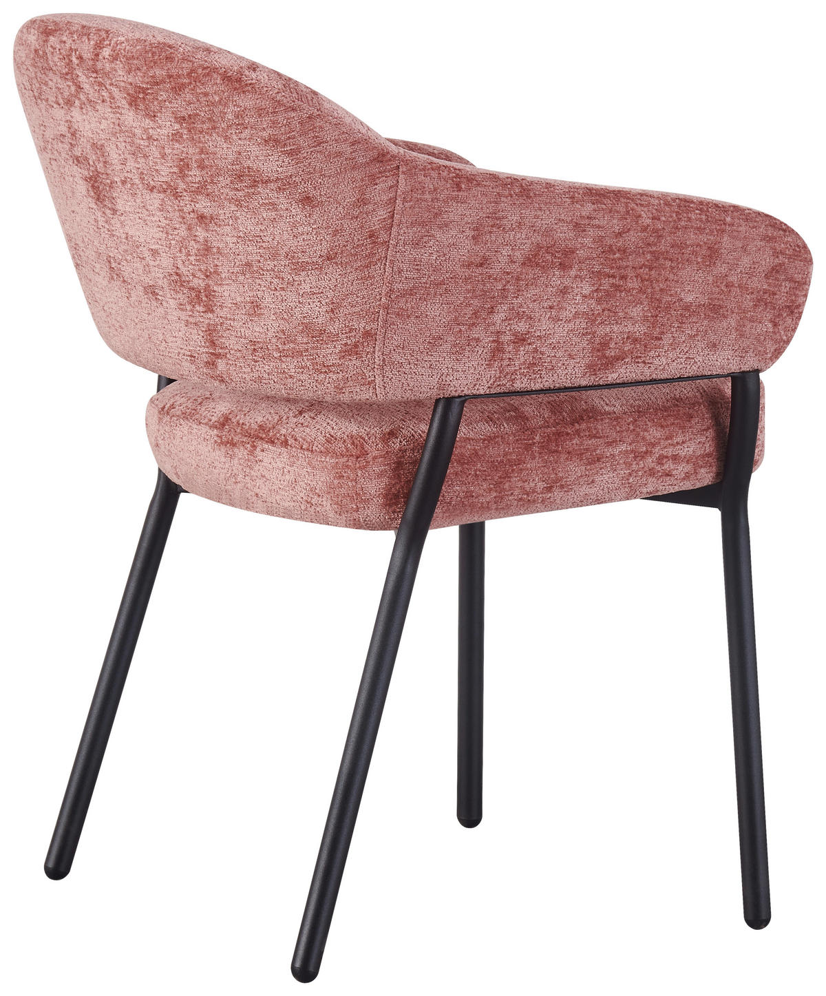 ARMLEHNSTUHL  in Eisen Mikrofaser  - Pink/Schwarz, KONVENTIONELL, Holz/Textil (60/80/62cm) - MID.YOU