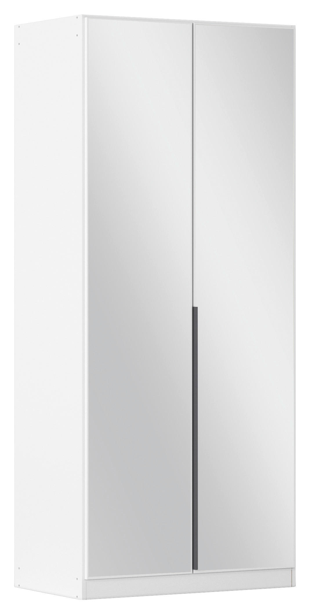 Rauch Möbel Drehtürenschrank Rauch Alabama Silber, Weiß, Dunkelgrau 91x229x54 cm