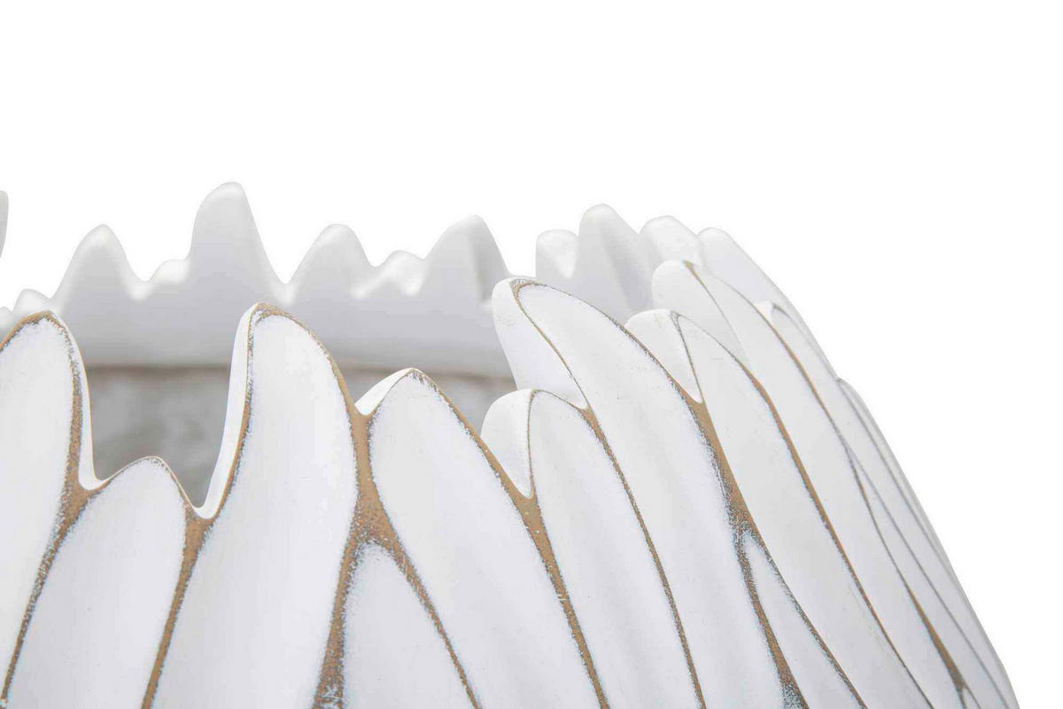 Vase Polyresin Honduras  - Weiß, Basics, Kunststoff (40/20/40cm)