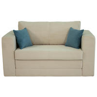 JUGEND- UND KINDERSOFA Cord Creme  - Türkis/Creme, KONVENTIONELL, Textil (136/78/72cm) - Xora