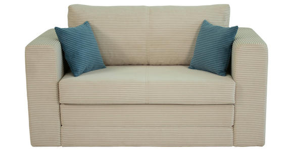 JUGEND- UND KINDERSOFA  in Cord Beige  - Türkis/Beige, KONVENTIONELL, Textil (136/78/72cm) - Xora