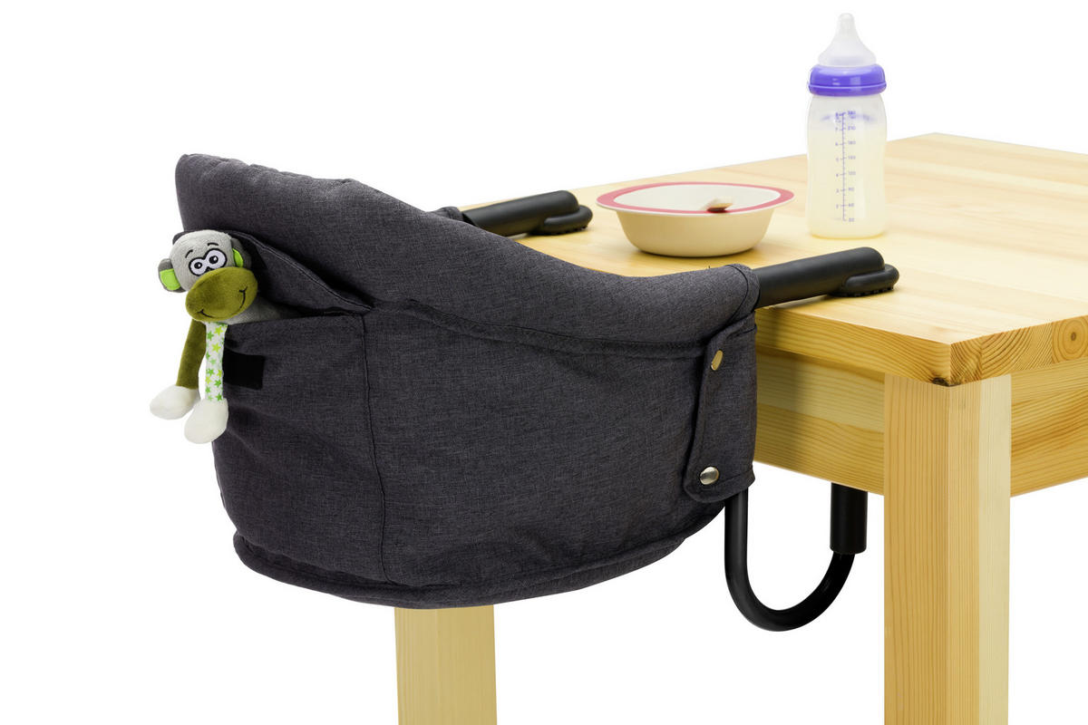 TISCHSITZ - Dunkelgrau/Schwarz, Basics, Kunststoff/Textil (45/36/30cm) - Fillikid