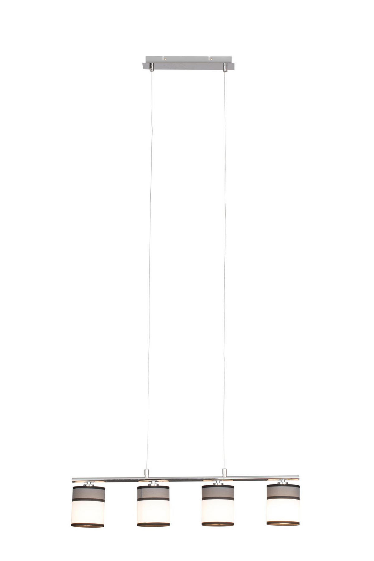 HÄNGELEUCHTE 70,5/10/150 cm  - Chromfarben/Dunkelgrau, Basics, Kunststoff/Textil (70,5/10/150cm) - Novel