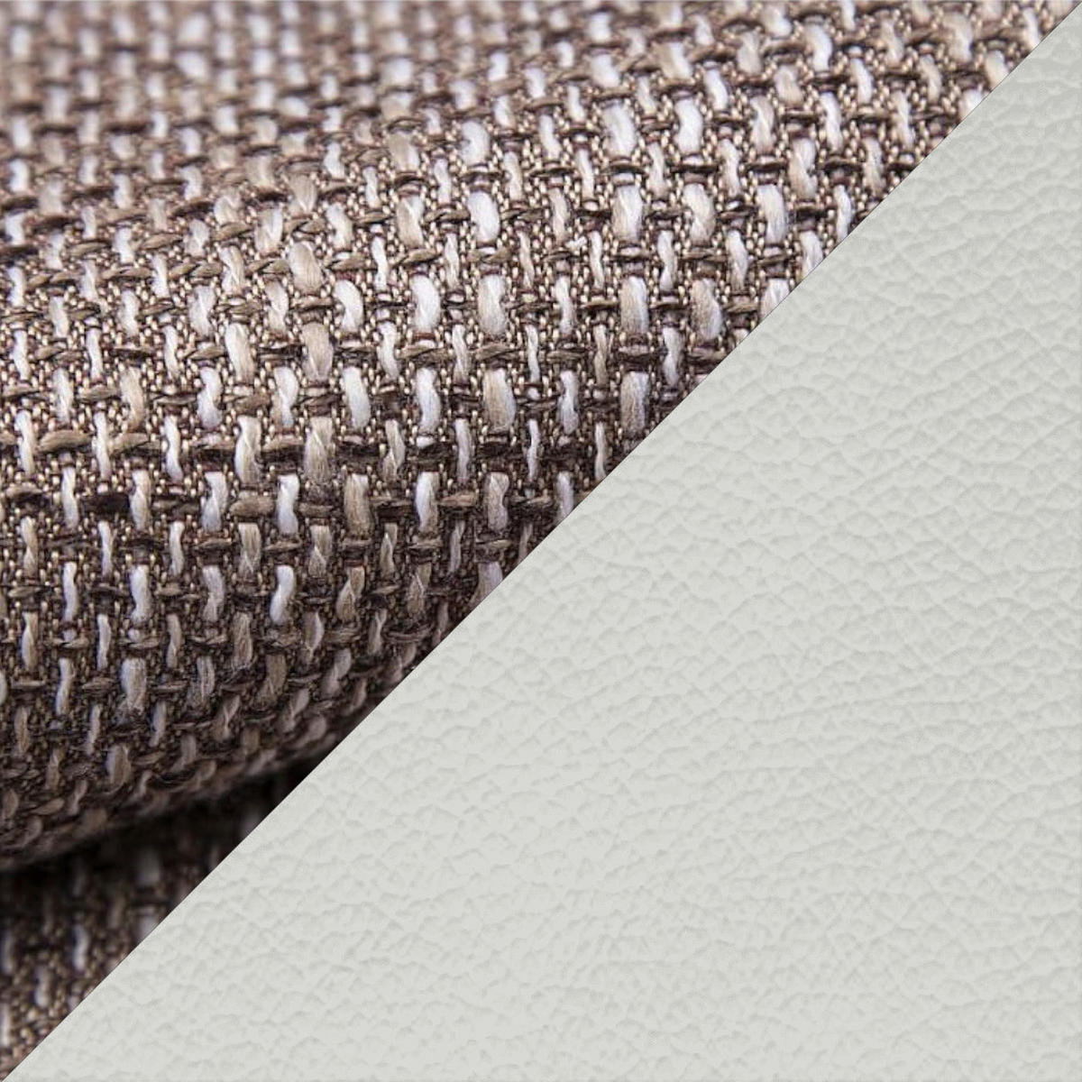ECKSOFA  AURO Braun, Weiß  - Silberfarben/Braun, Design, Kunststoff/Textil (275/155cm) - MID.YOU