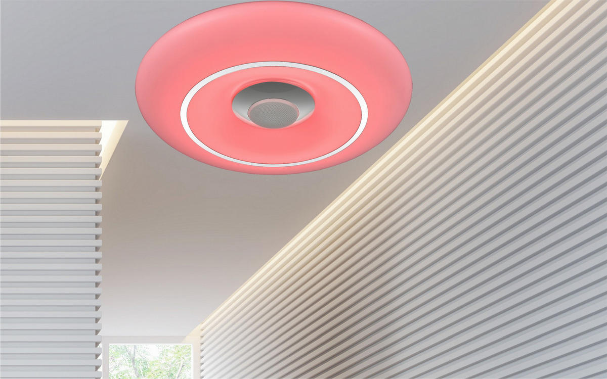 STROPNÉ LED SVIETIDLO, 39/7 cm  - biela/chrómová, Lifestyle, kov/plast (39/7cm) - Novel