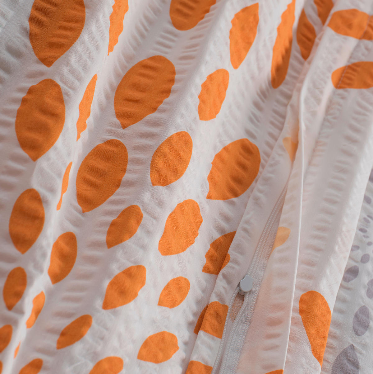 BETTWÄSCHE Seersucker 140/220 cm  - Orange, Basics, Textil (140/220cm) - Florella