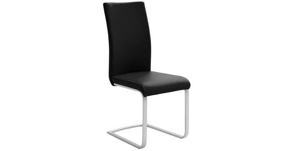 SCHWINGSTUHL in Edelstahl Lederlook - Edelstahlfarben/Creme, Design, Textil/Metall (42/102/58cm) - Novel