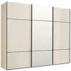 SCHWEBETÜRENSCHRANK in Champagner  - Champagner/Schwarz, Konventionell, Glas/Holzwerkstoff (301/223/68cm) - Novel