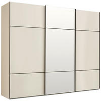 SCHWEBETÜRENSCHRANK in Champagner  - Champagner/Schwarz, Konventionell, Glas/Holzwerkstoff (301/223/68cm) - Novel