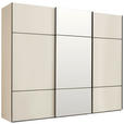 SCHWEBETÜRENSCHRANK 271/223/68 cm 3-türig Champagner  - Champagner/Schwarz, KONVENTIONELL, Glas/Holzwerkstoff (271/223/68cm) - Novel