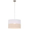 HÄNGELEUCHTE 37/120 cm  - Beige/Weiß, MODERN, Kunststoff/Textil (37/120cm) - Novel