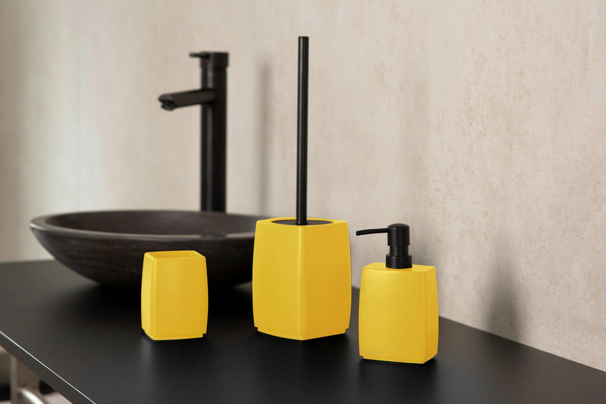 ZAHNPUTZBECHER Kunststoff  - Gelb, Basics, Kunststoff (7,9/11/7,9cm) - Sadena