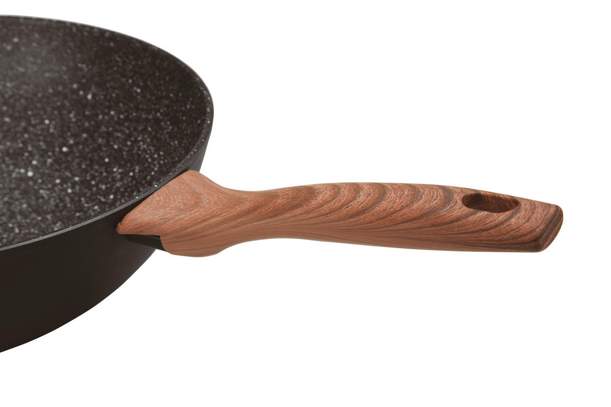 BRATPFANNE 28 cm  - Schwarz, Basics, Metall (28cm) - Sambonet
