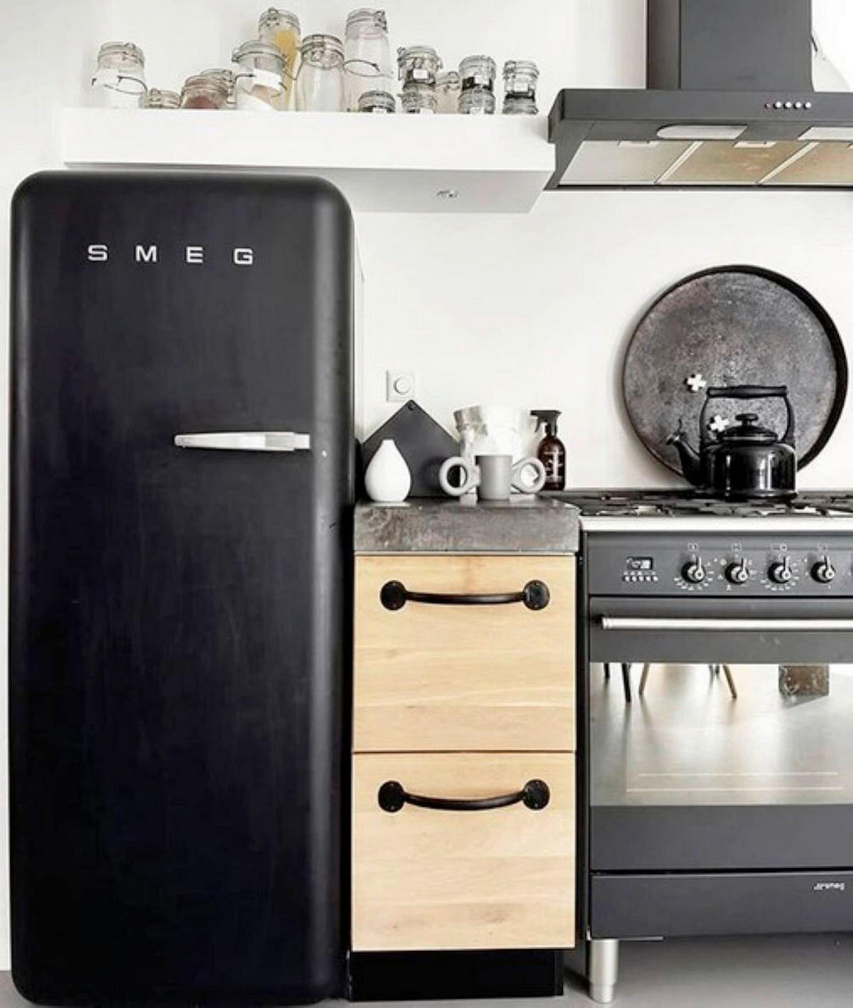 KÜHL-GEFRIER-KOMBINATION FAB28LBL6  - Schwarz Hochglanz, Trend, Metall (60.1/153/76.8cm) - SMEG