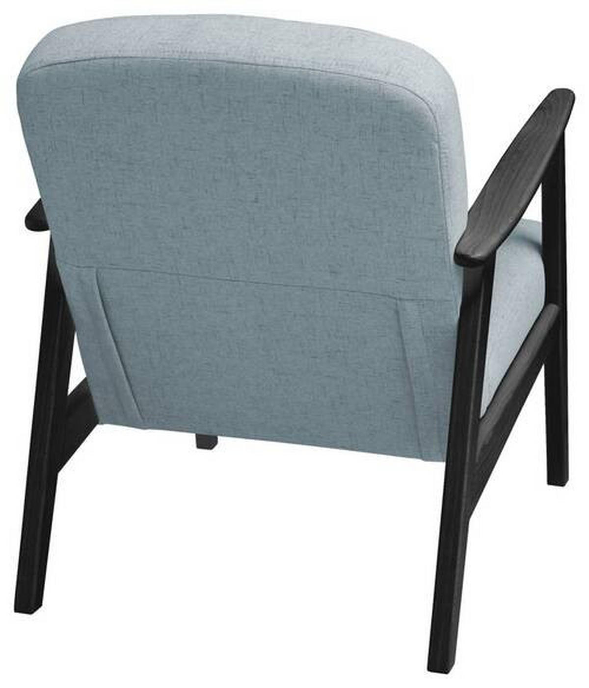 SESSEL in Webstoff Pastellblau, Schwarz  - Pastellblau/Schwarz, Natur, Holz/Textil (63/78/78cm) - Livetastic