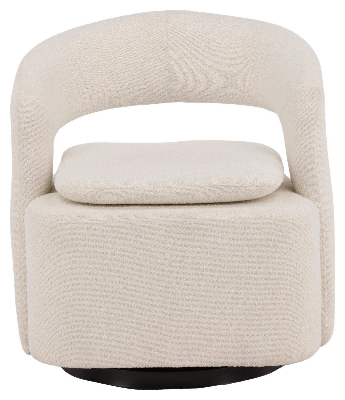 SESSEL in Bouclé Weiß  - Weiß, Design, Textil/Metall (69/75/72cm) - Livetastic