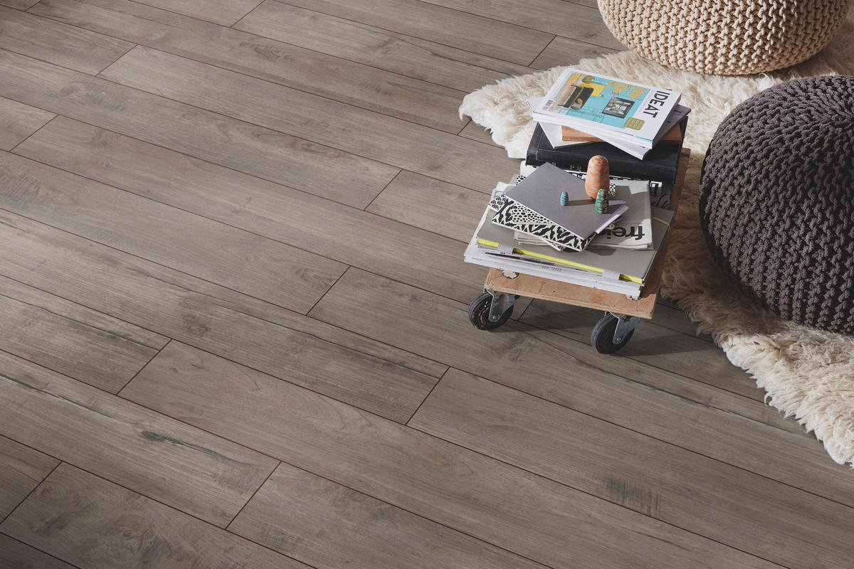 LAMINATBODEN Exquisit  - Teakfarben, KONVENTIONELL, Holz (138.0/19.3/0.8cm)