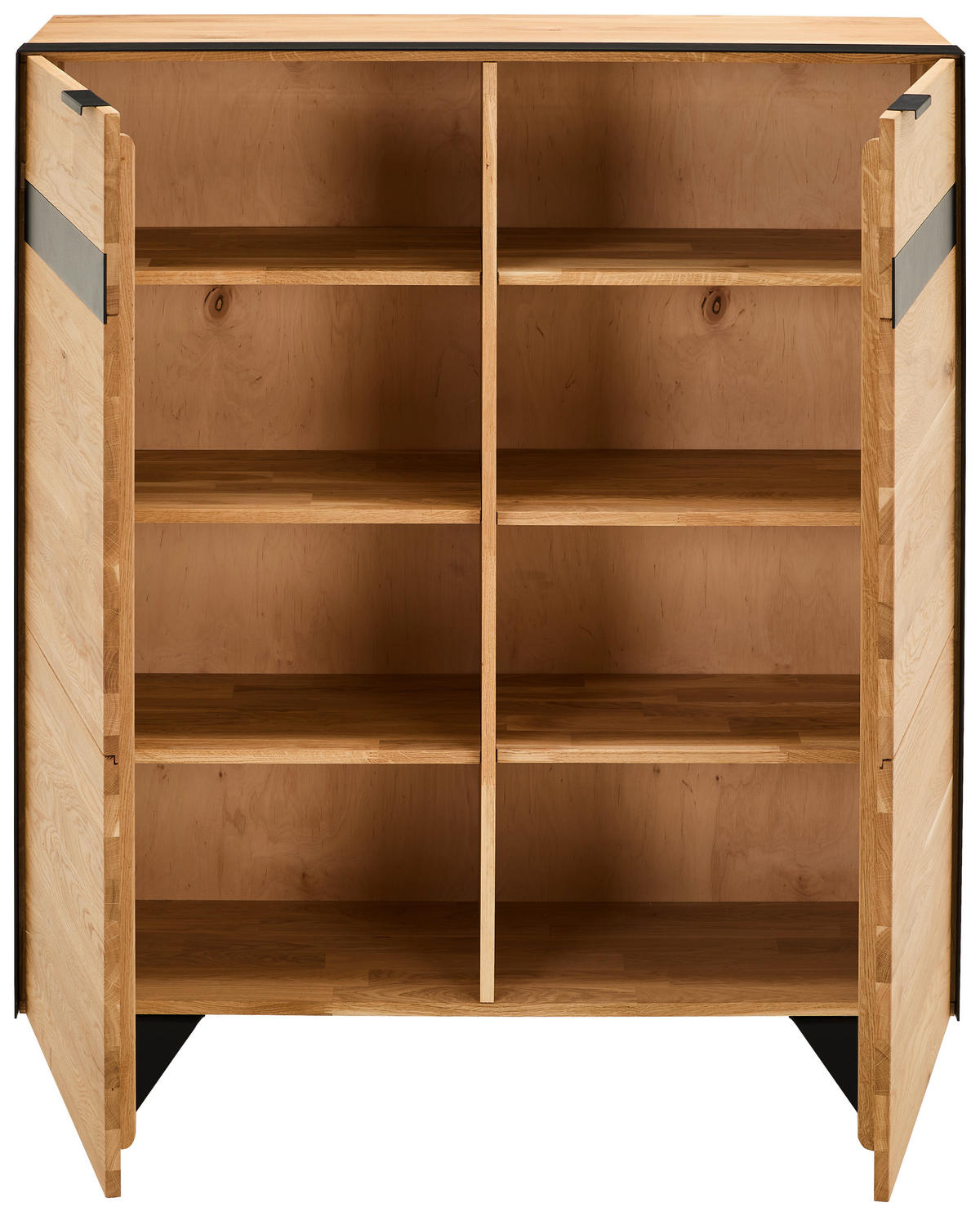 HIGHBOARD  in 121,1/140/42 cm  - Wildeiche/Schwarz, KONVENTIONELL, Holz/Holzwerkstoff (121,1/140/42cm) - Landscape