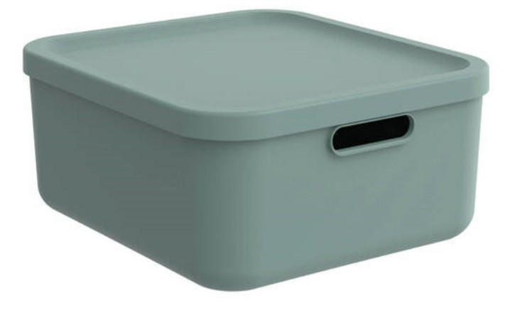 BOX MIT DECKEL  - Weiß, Basics, Kunststoff (39,5/23,5/17,7cm) - Rotho