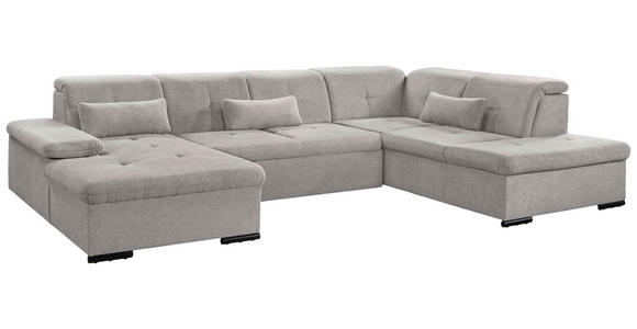 WOHNLANDSCHAFT Taupe Chenille  - Taupe/Grau, KONVENTIONELL, Kunststoff/Textil (240/340/188cm) - Carryhome